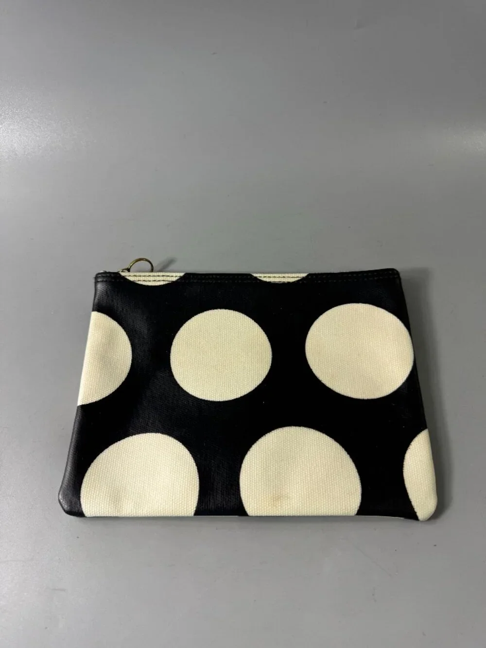 Madewell Black/White Polka dot zipper Pouch